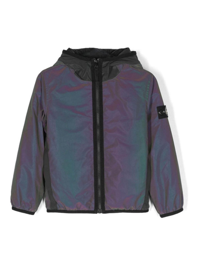 Shop Stone Island Junior Puffer Jacket Reflective In Grey