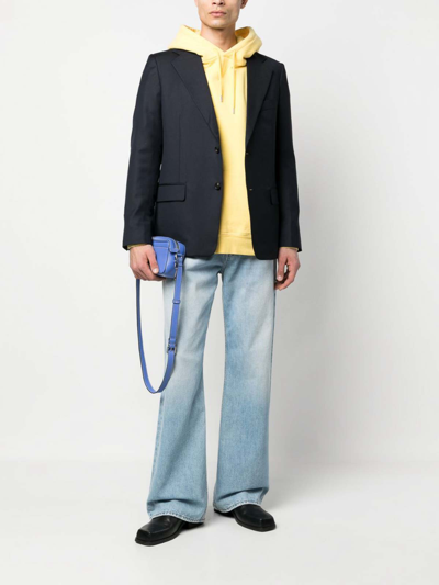 Shop Lanvin Single-breasted Wool Jacket In Blue