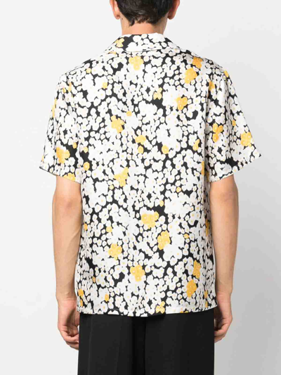 Shop Lanvin Printed Silk Shirt In Negro