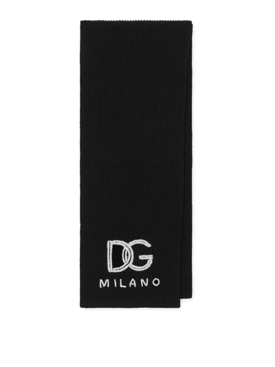 Shop Dolce & Gabbana Cashmere Scarf In Black