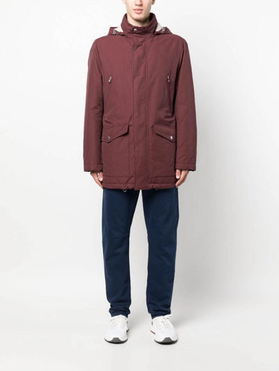 Shop Brunello Cucinelli Padded Jacket In Red