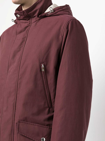 Shop Brunello Cucinelli Padded Jacket In Red