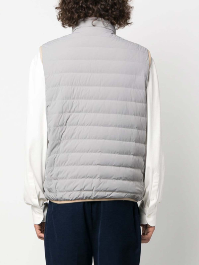 Shop Brunello Cucinelli Padded Vest In Grey