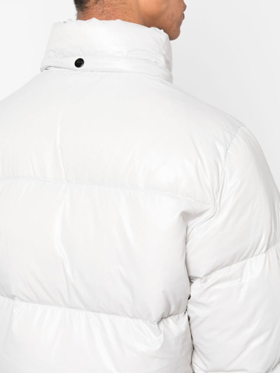 Shop Duvetica `tifo` Hooded Padded Jacket In Light Grey