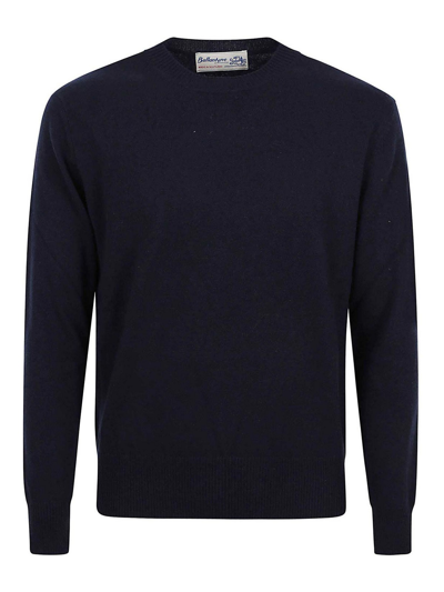 Ballantyne Regular Neck Pullover In Dark Blue