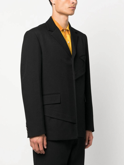 Andersson Bell Camtton Open-front Blazer In Black