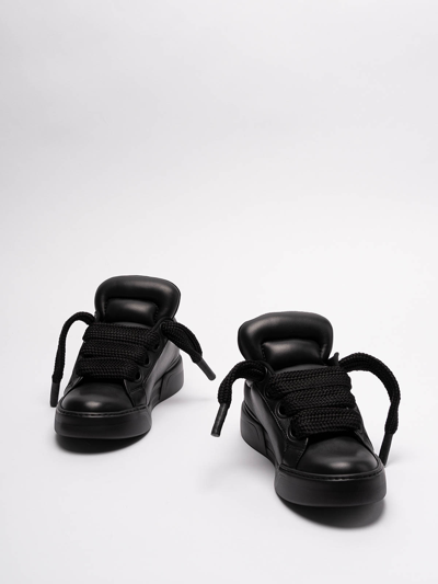 Shop Dolce & Gabbana Leather Sneakers In Negro
