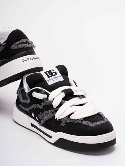 Shop Dolce & Gabbana Sneakers With Fringes Details In Negro