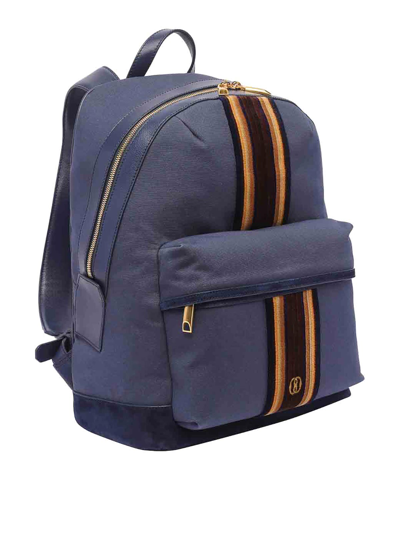 Shop Bally Treckk Backpack In Blue