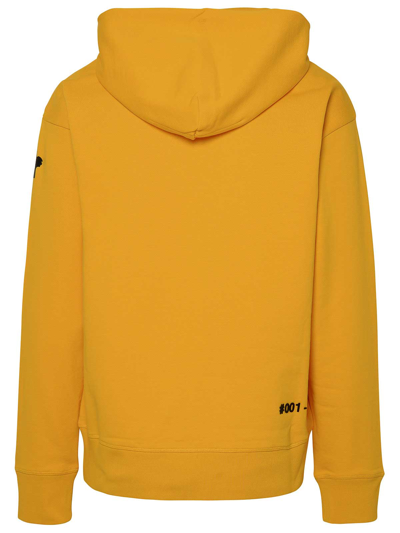 Shop Moncler Hooded Sweatshirt In Yellow
