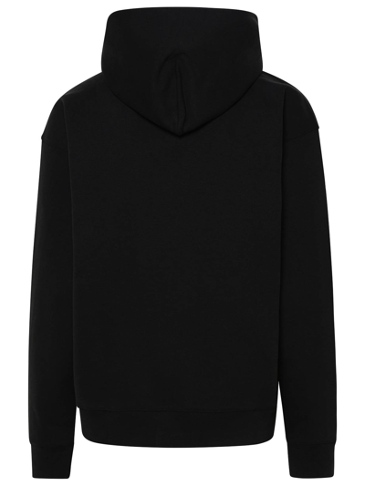 Shop Kenzo Flower Hooded Sweatshirt In Black