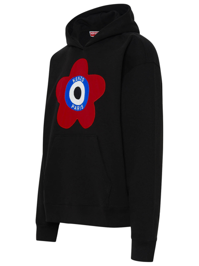 Kenzo Oversized Black Sweatshirt With Target Print In Black