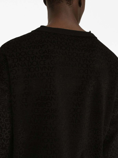 Shop Dolce & Gabbana Logo-print Sweatshirt In Negro