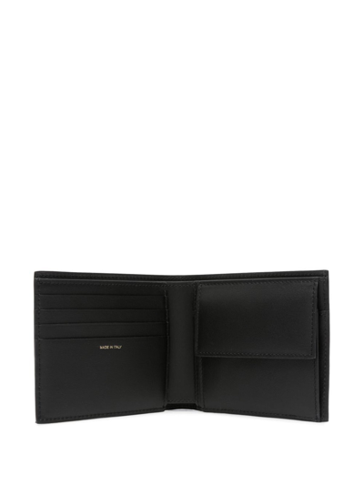 Paul Smith Black Leather Signature Stripe Block Billfold Wallet In Black