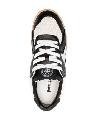Shop Palm Angels University Panelled Sneakers In Black