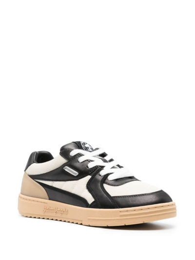 Shop Palm Angels University Panelled Sneakers In Black
