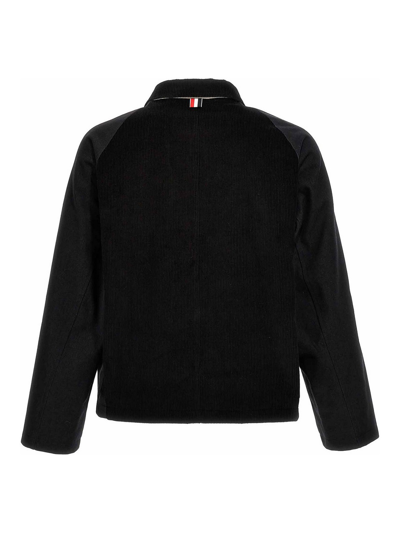 Shop Thom Browne Field Jacket In Black