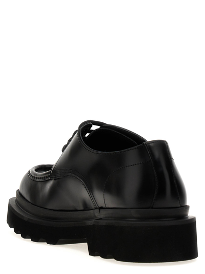 Dolce & Gabbana Square-toe Leather Derby Shoes In Nero