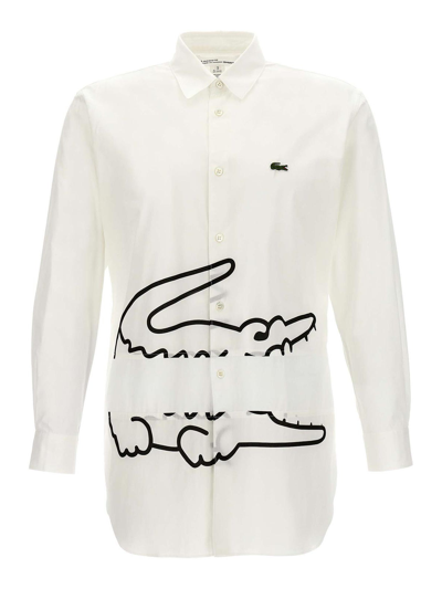 Shop Comme Des Garçons Comme Des Garons Shirt X Lacoste Shirt In Blanco