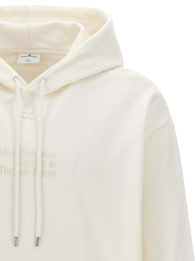 Shop Courrèges Ac Hoodie In Blanco