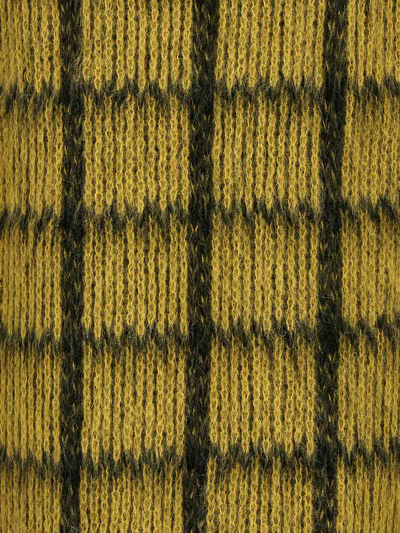 Shop Marni Brushed Check Fuzzy Wuzzy Vest In Amarillo