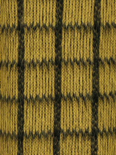 Marni Check Mohair-blend Vest In Amarillo