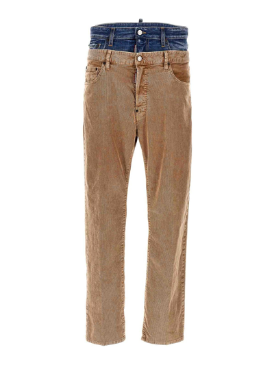 Shop Dsquared2 642 Twin Pack Jeans In Beige