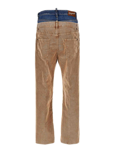 Shop Dsquared2 642 Twin Pack Jeans In Beige
