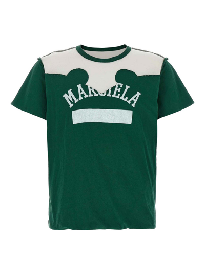 Shop Maison Margiela Western Patchwork T-shirt In Green