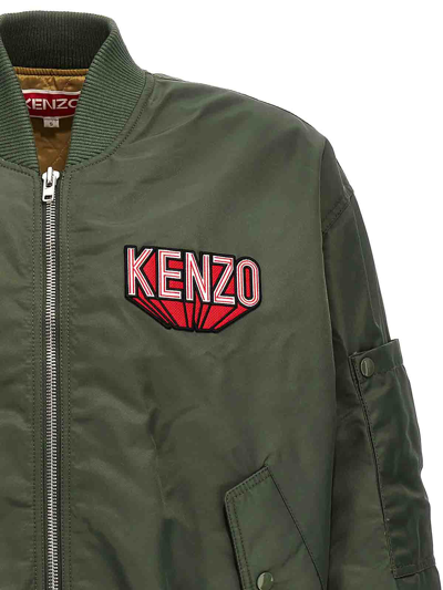 Shop Kenzo 3d Bomber Jacket In Verde