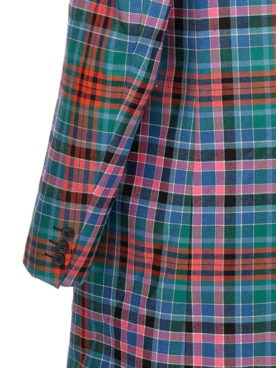 Comme Des Garçons Check Coat In Multicolour