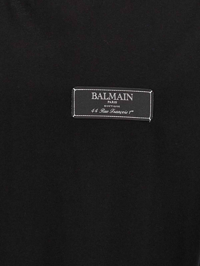 Balmain Couture Label T-shirt In Black