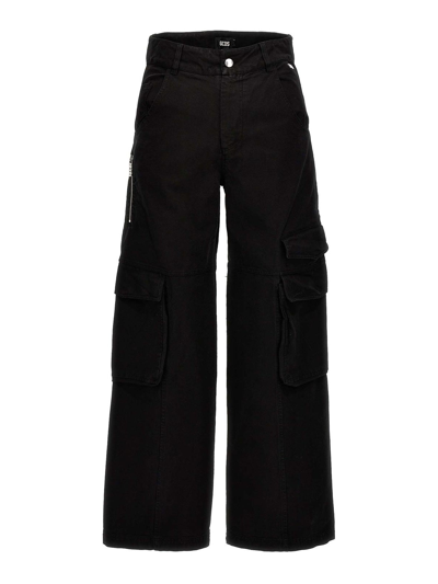 Shop Gcds Ultracargo Jeans In Black