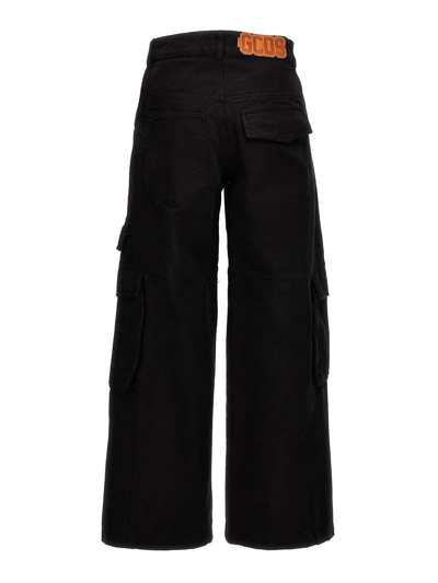 Shop Gcds Ultracargo Jeans In Black