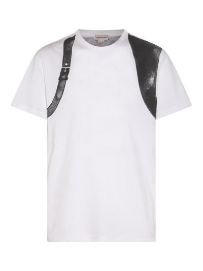 Shop Alexander Mcqueen White Cotton T-shirt In Blanco