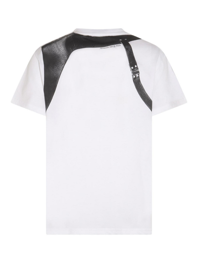 Shop Alexander Mcqueen White Cotton T-shirt In Blanco