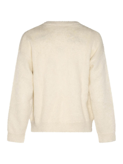 Shop Jil Sander Eggshell Mohair Blend Sweater In Beis
