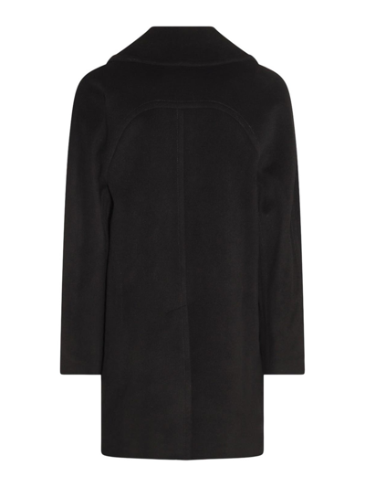 Shop Alexander Mcqueen Black Wool Blend Coat In Negro