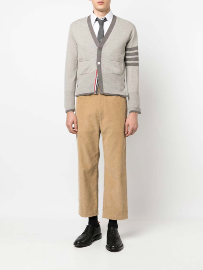 Shop Thom Browne Corduroy Straight Trousers In Light Brown