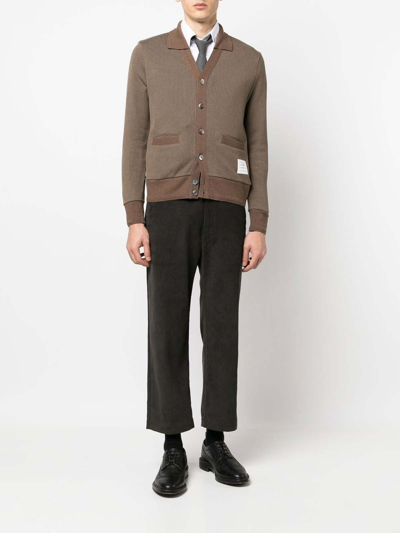 Thom Browne Brown Wide Leg Pant In Dark Brown