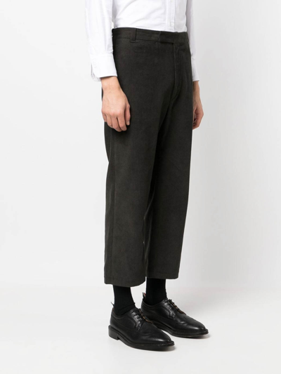 Thom Browne Brown Wide Leg Pant In Dark Brown