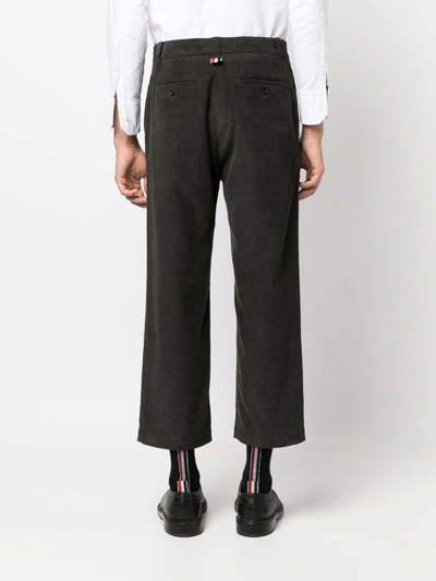 Thom Browne Brown Wide Leg Pant In Dark Brown