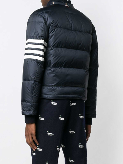 Thom Browne Navy Down Jacket In Dark Blue