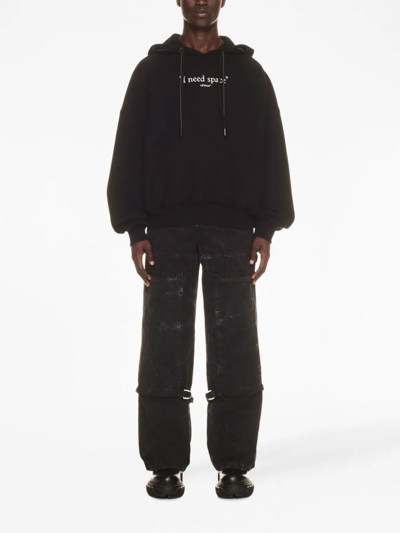 Shop Off-white Give Me Space Hoodie In Negro