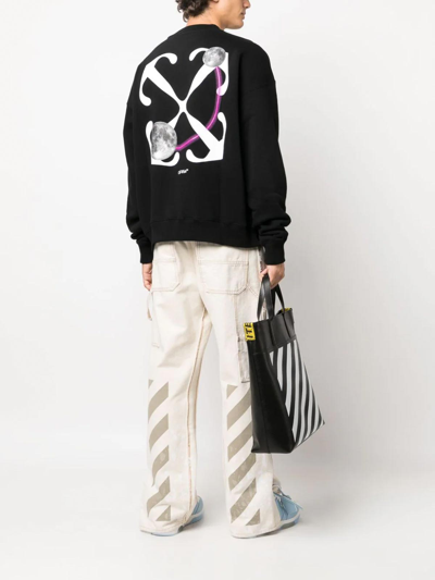 Shop Off-white Arrows-print Cotton Sweatshirt In Negro