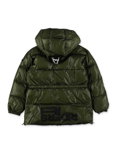 Shop Ai Riders On The Storm Dark Green Boy Jacket In Verde