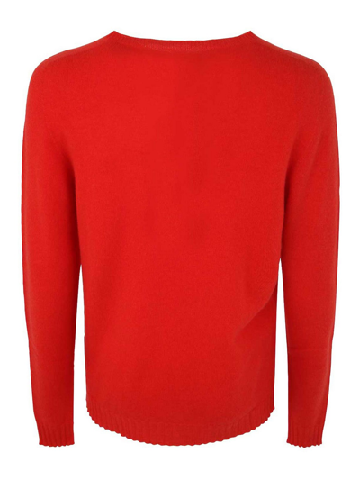 Shop Md75 Cashmere Crew Neck Sweater In Naranja