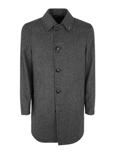 Shop Sartoria Latorre Marco Shirt Neck Coat In Grey