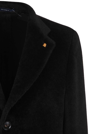 Shop Sartoria Latorre Berto Alpaca Coat In Black