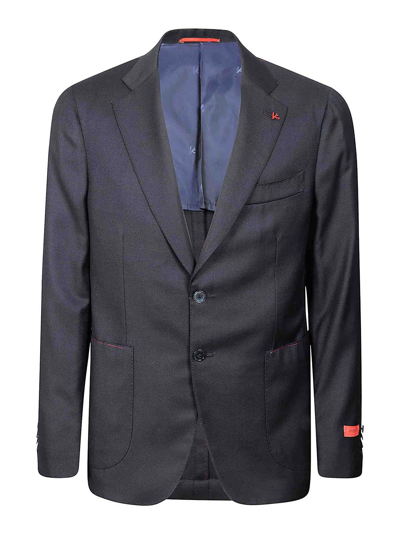 Shop Isaia Jacket In Blue